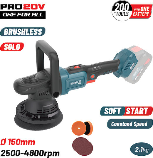 Bormann Pro BBP5345 Въртящ Се Аполиращ Уред Brushless 20V Solo с Скорост 2500-4800rpm и Регулиране На Оборотите
