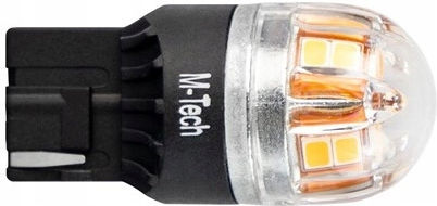 M-Tech Λάμπα Αυτοκινήτου W21W / T20 / W3x16d Canbus LED Πορτοκαλί 12-24V 2.5W