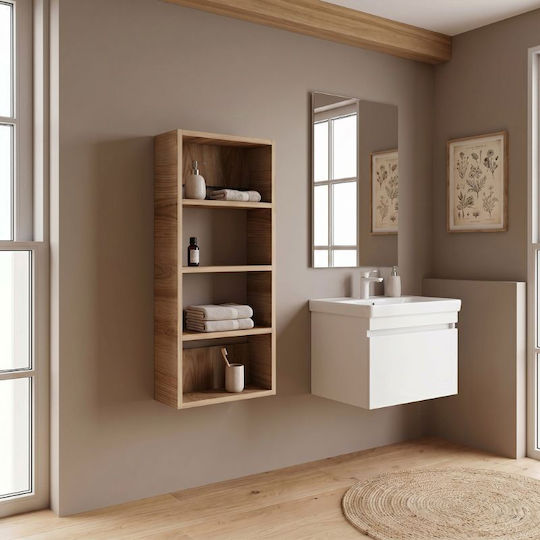 Rafina Walnut Wall Shelf 40x15x90cm GP037-0296 1