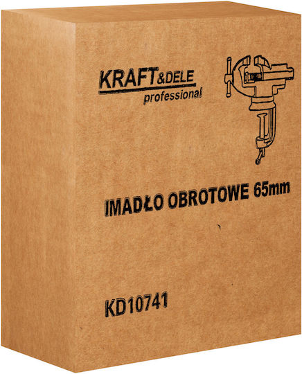 Kraft & Dele Περιστρεφόμενη Μέγγενη Πάγκου από Ατσάλι με Μέγιστο Άνοιγμα 65mm