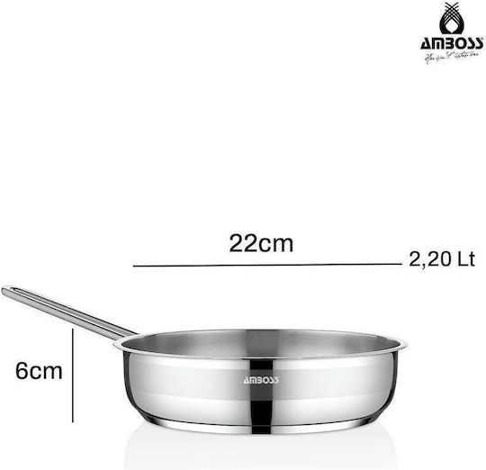 SteweHome Doppelt Rostfreier Stahl Pfanne 22cm
