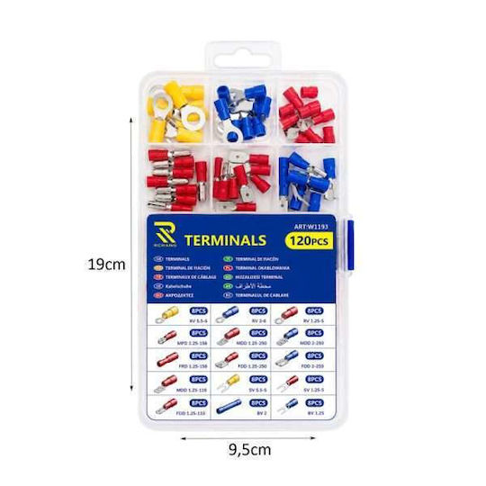 Rchang Terminal Kit with Insulation CT1479 Set of 120 Pieces