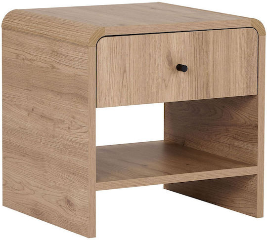 Bedside Table Parila Wooden Brown 45x45x40cm