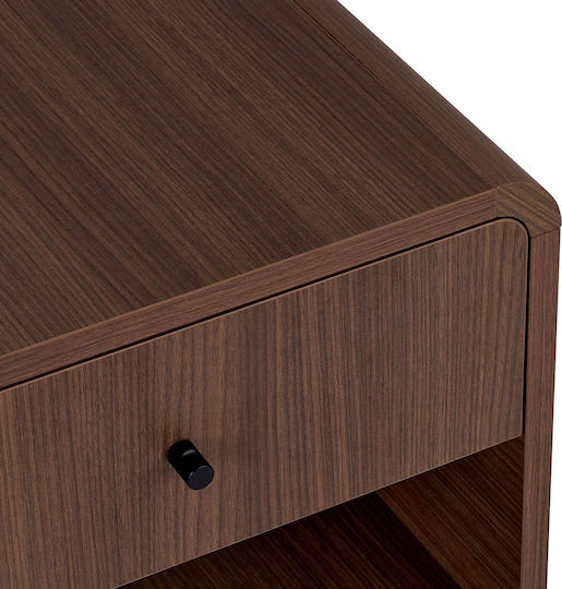 Bedside Table Parila Wooden Brown 45x40x45cm