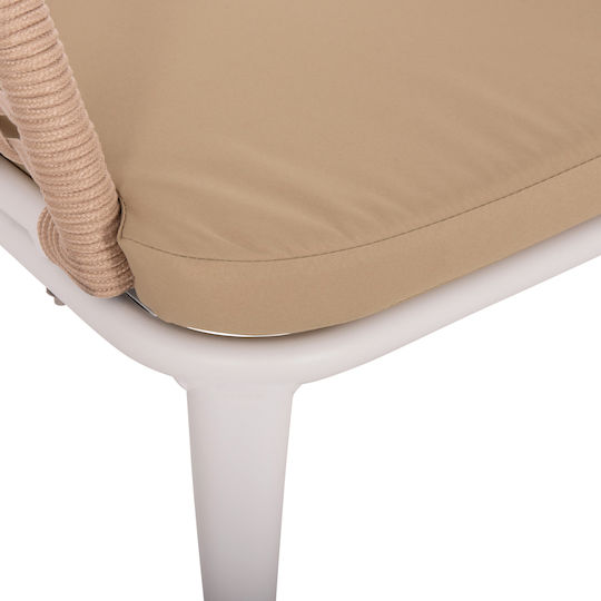 Outdoor Dining Set Magnet 9 Pieces White with Cushions
