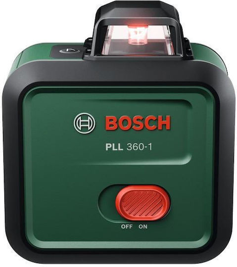 Bosch PLL 360-1 Selbstnivellierbares Lineares Laser-Nivelliergerät Rote Laserstrahl 3.6V mit Arbeitsbereich 24m