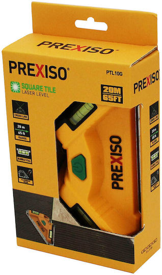 Prexiso PTL10G Γραμμικό Αλφάδι Laser Πράσινης Δέσμης με Εύρος Εργασίας 20m