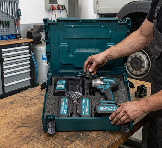 Kraft World TOOLS-SL-E006B Brushless Impact Wrench Battery 36V 2x8Ah