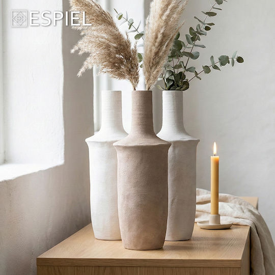 Espiel Ceramic White Vase 14x14xH33cm