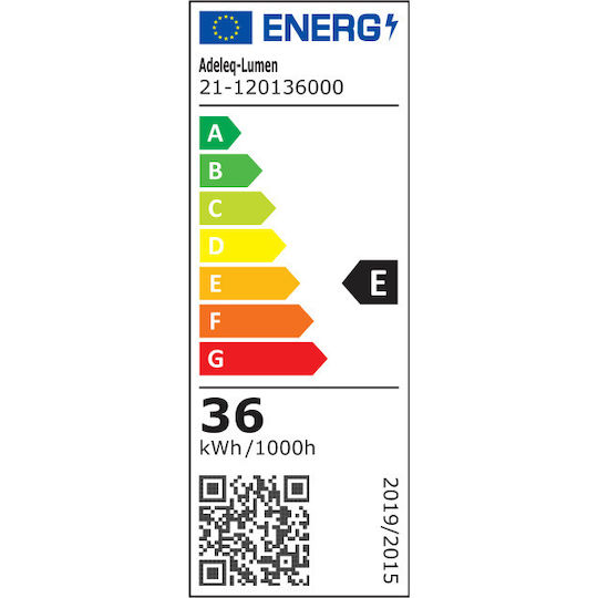 Adeleq LED Kommerzielle Lineare Beleuchtung Wand 36W Warmes Weiß IP20 mit Dimmbarer 120cm