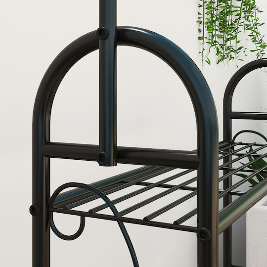 Outsunny nivel Raft pentru ghiveci Metal Negru