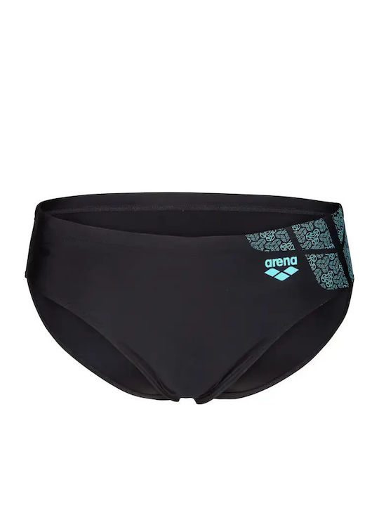 Kikko Men's Swimwear Slip Black Striped