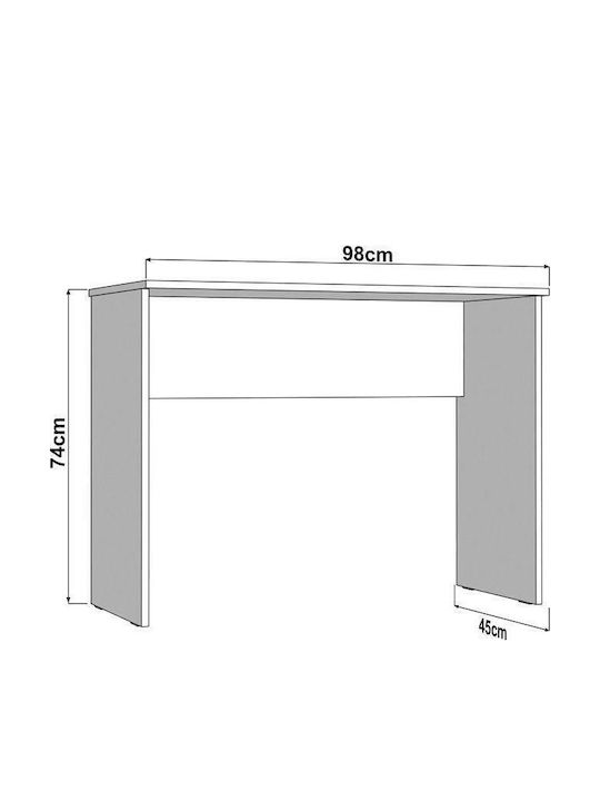 Γραφείο Diofant Ξύλινο Λευκο 98x45x74εκ.