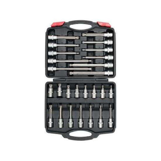 Yato Битови ключове с Сплайн и Квадратно Гнездо 1/2'' Комплект 26бр