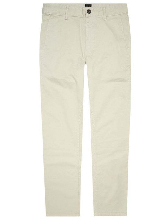 Pantaloni Chino Elastic cu Croială Slim Light Beige