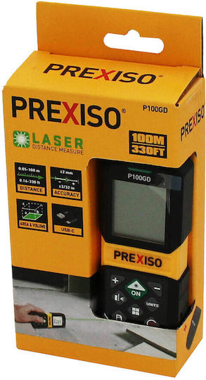 Prexiso Μέτρο Laser P100GD με Εύρος Μέτρησης 0.05m-100m