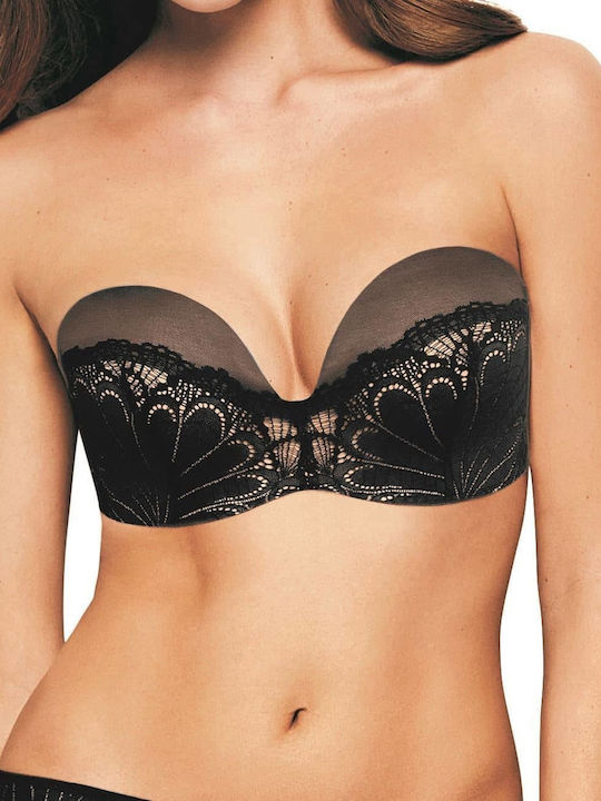 Refined Glamour WW031U Μαύρο Σουτιέν για Βαθύ Ντεκολτέ Push Up