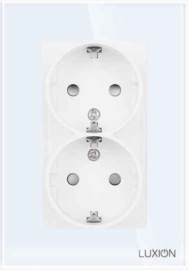 Luxion Dublă Priză Electrică Albă