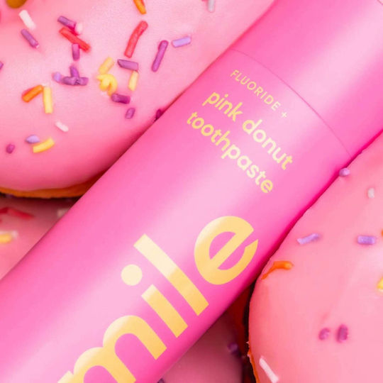 Pastă de Dinți cu Fluor Aromă de Gogoasă Gogoasă Roz Hismile 60 G