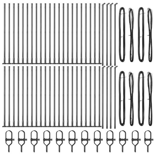 vidaXL Garden Fencing Material 52pcs Gray