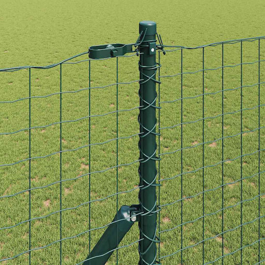 vidaXL Zaunpfahl für den Garten aus Stahl 3.2x210cm 7Stück Green
