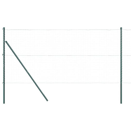 vidaXL Zaunpfahl für den Garten aus Stahl 3.2x210cm 7Stück Green