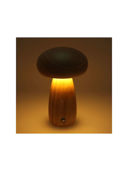 Holz Dekorative Lampe Pilz Braun