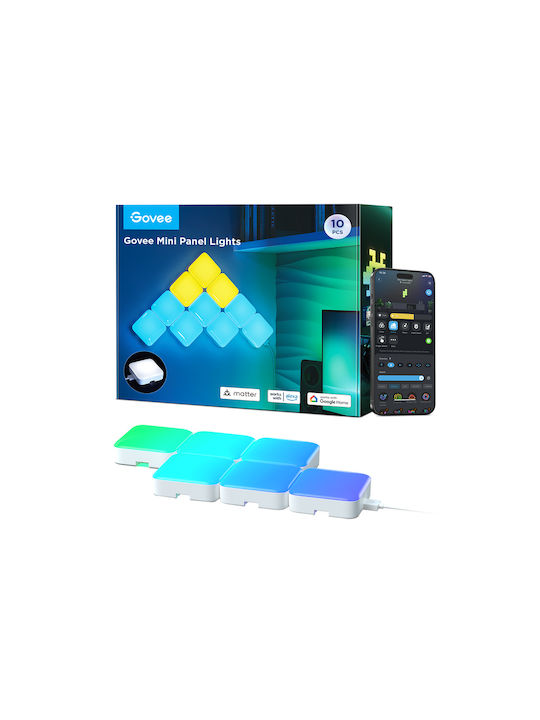Govee Smarte Mini Panelen Licht Erweiterung 6er Pack – Erweitern Sie Ihre Kreative Beleuchtungsanlage