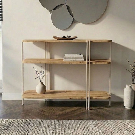 Notus Console Table from Wood & Metal Sapphire Oak L92xW34.5xH75cm