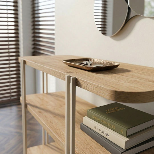 Notus Κονσόλα από Ξύλο & Μέταλλο Sapphire Oak Μ92xΠ34.5xΥ75εκ.