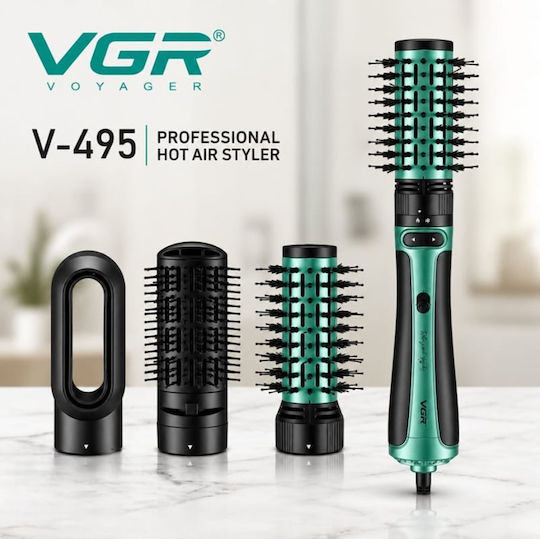 VGR Electric Brush with Air & Rotating Head for Hair Straightening and Curls 1200W