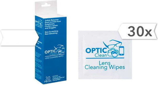 Optic Clean Eyeglass Wipes 30 Pcs Pdcw30