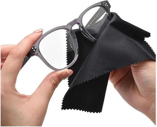 Lavetă de Curățare cu Microfibre pentru Ochelari Roșie 18x15