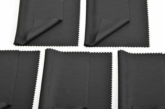 5x Schwarze Mikrofasern Brillenreinigungstücher
