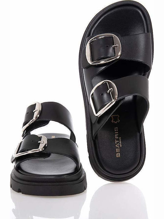 Sandale Casual Damă Flatforme Negre
