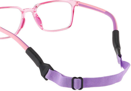 Verstellbares Elastisches Brillenband Silikonhaken Lila