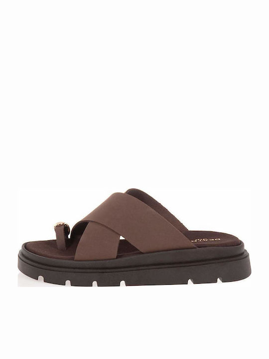 Γυναικεία Σανδάλια Flatforms Καφέ
