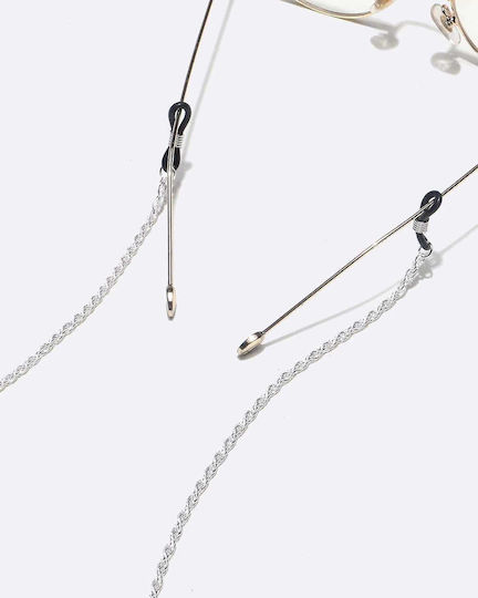 Decorative Silver Braided Eyeglass Chain Pendant Cord Sla-02