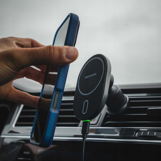 Spacecase Obal:Me Handyhalterung Auto mit Magnet und Kabelloses Aufladen MagSafe Schwarze