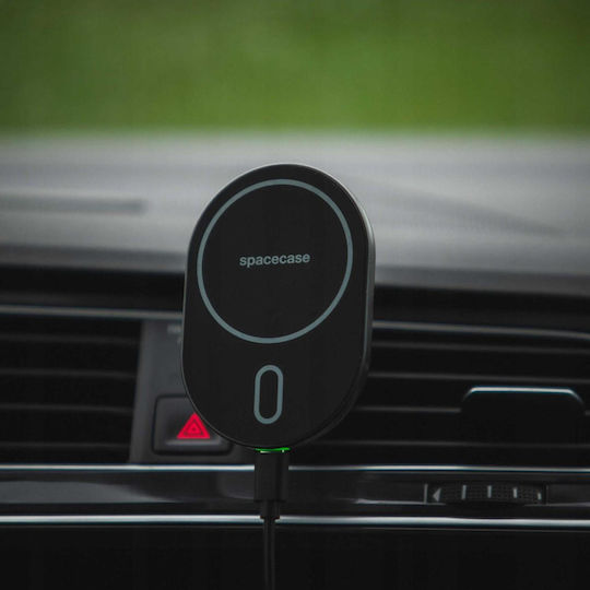 Spacecase Obal:Me Handyhalterung Auto mit Magnet und Kabelloses Aufladen MagSafe Schwarze
