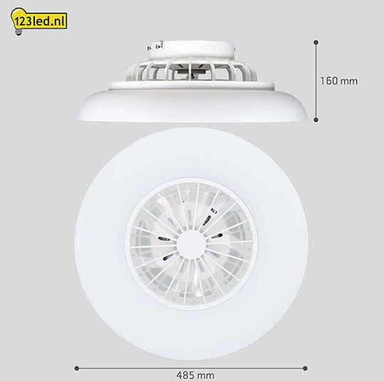 123led Plafonieră 48.5cm cu Lumină Albă