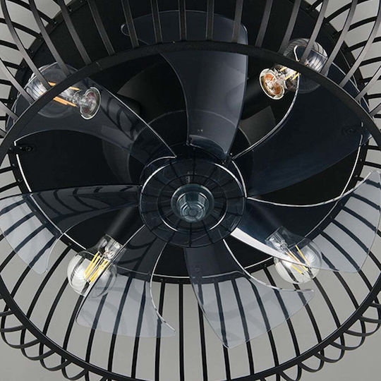 Trio Lighting Ventilator De Tavan 61cm Cu Lentile De Mărire Negru