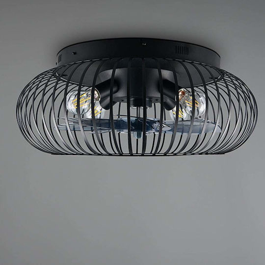 Trio Lighting Ventilator De Tavan 61cm Cu Lentile De Mărire Negru