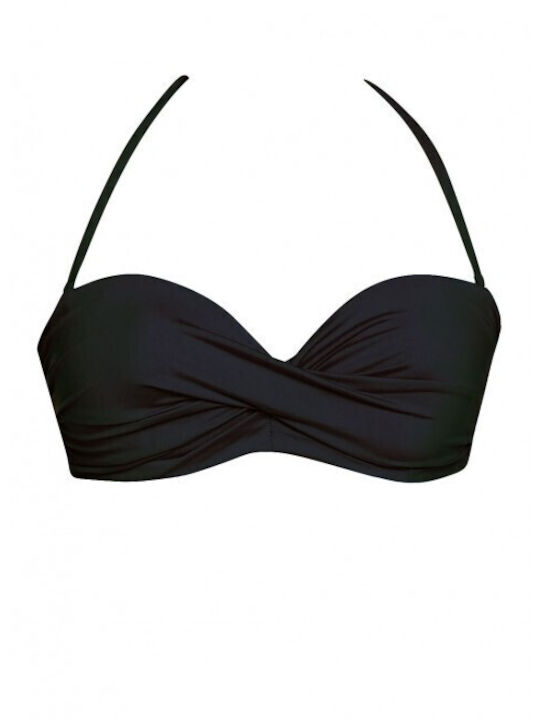 Strapless Bikinioberteil C Mit Polsterung Schwarz