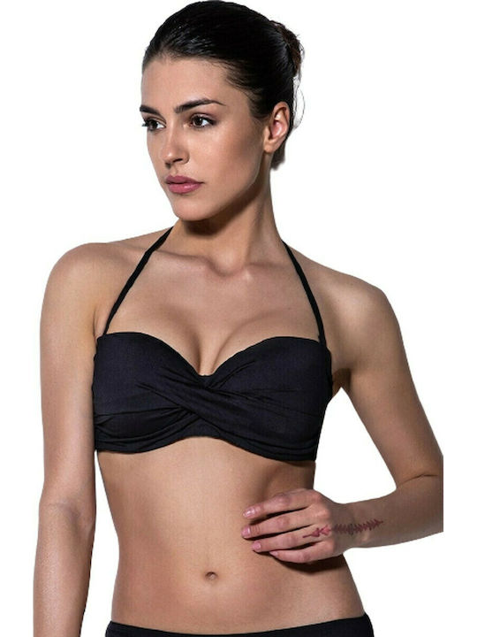 Strapless Bikinioberteil C Mit Polsterung Schwarz