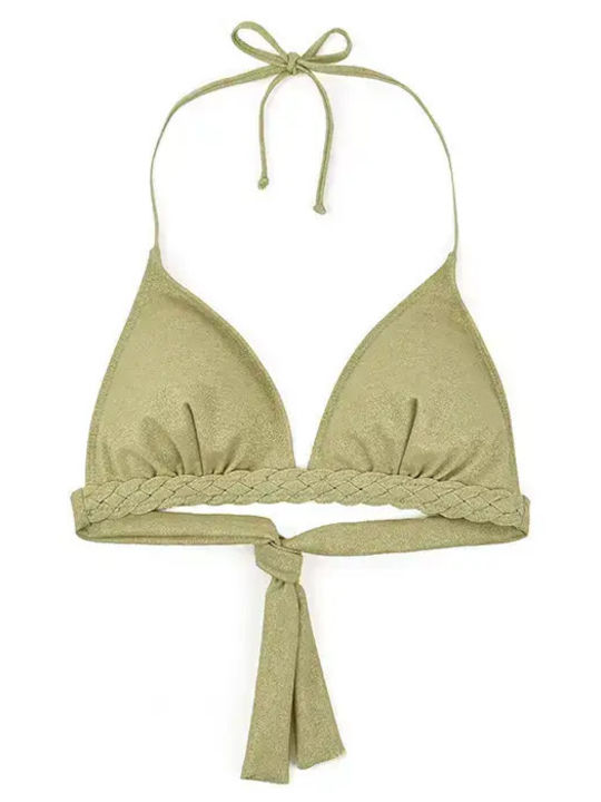 Bikini Triangle With Padding Gold