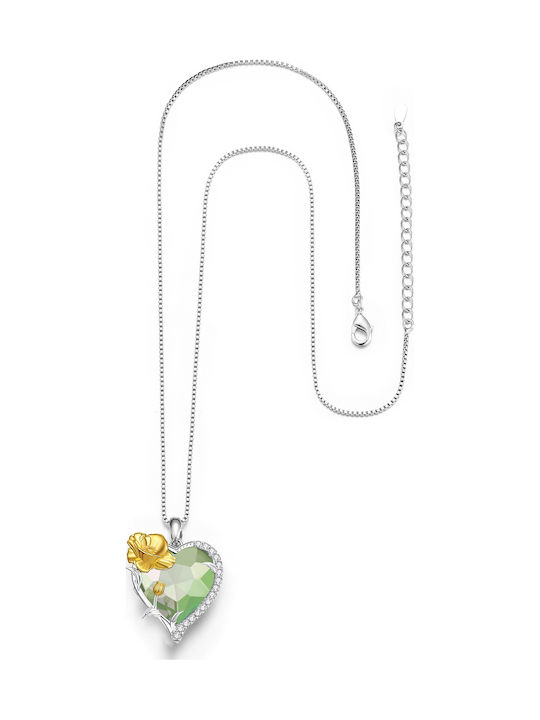 Trusky Halskette mit Herz-Design aus Silber mit Zirkon