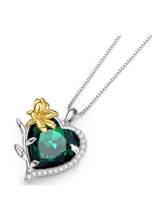 Trusky Colier Cu Design Inima Din Argint Cu Zircon
