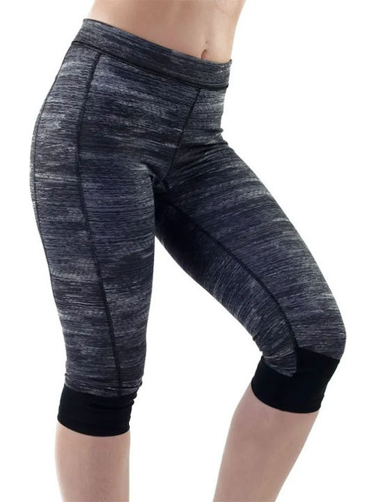 Techfit Print Heather Training Γυναικείο Capri Κολάν Γκρι