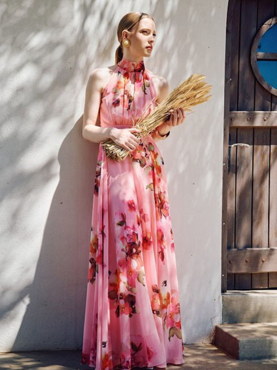 Rochie Maxi de Vară pentru Nuntă / Botez Roz